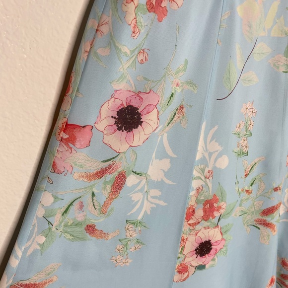 Yumi Kim Carmen Blue Floral Ruffle Maxi Dress XS - Picture 4 of 6